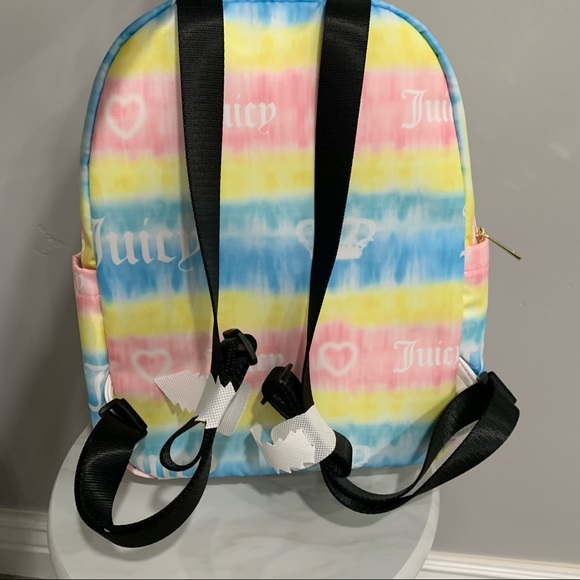NWT Juicy Couture Tie Dye White Mini Backpack - Picture 4 of 5